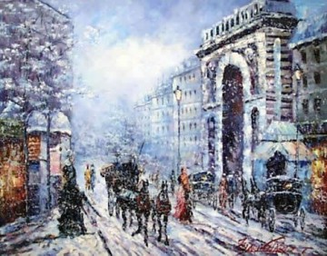 Commercial Street Scenery Painting - sy022hc street scene cheap